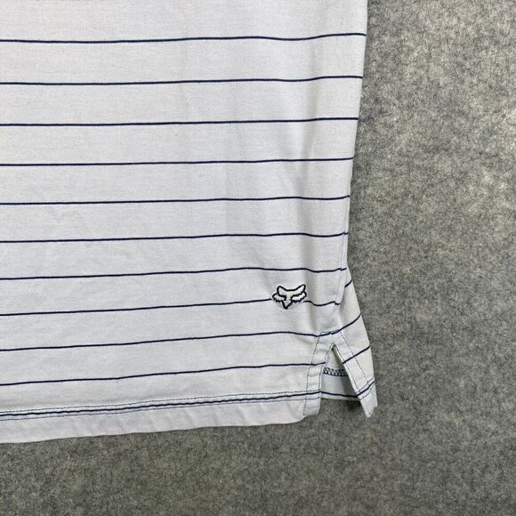 Fox Racing Polo Shirt Mens Large Stripe Outdoor Casual Biking Activewear - Picture 11 of 11
